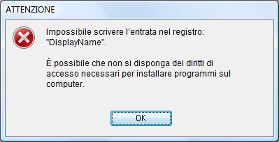 Registro error